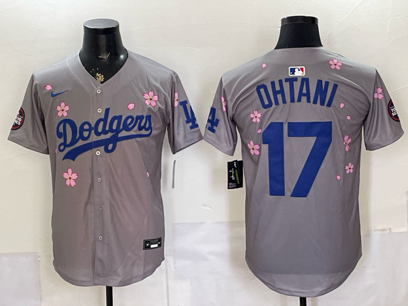 Men Los Angeles Dodgers #17 Ohtani grey Game 2026 Nike MLB Jersey 0657004